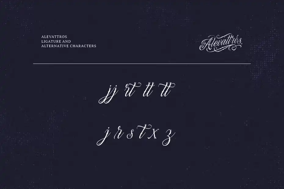 فونت انگلیسی تاتو Alevattros - 5