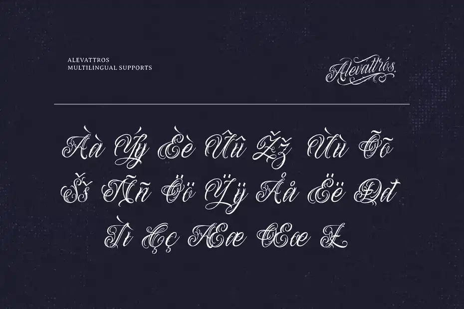 فونت انگلیسی تاتو Alevattros - 11