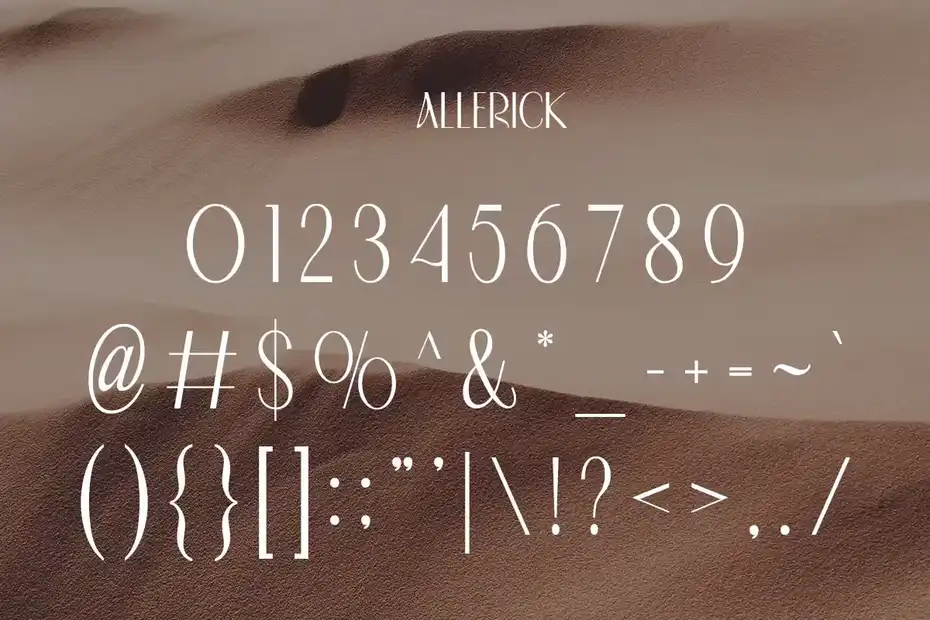 دانلود فونت کلاسیک Allerick | Modern Classic - 5