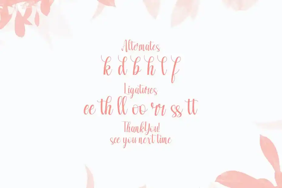 فونت انگلیسی دست نویس Amelya - Handwritten Font - 17