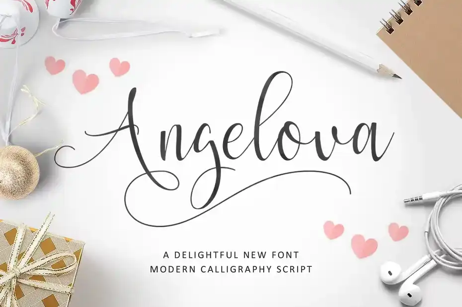 فونت انگلیسی دست نویس Angelova Script - 5