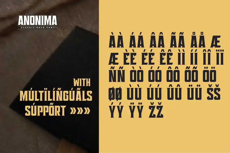 فونت انگلیسی کلاسیک ANONIMA - Classic Bold Serif Font - 5