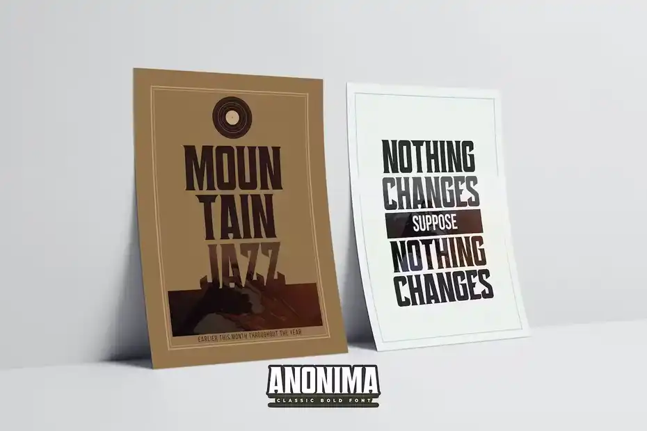 فونت انگلیسی کلاسیک ANONIMA - Classic Bold Serif Font - 9