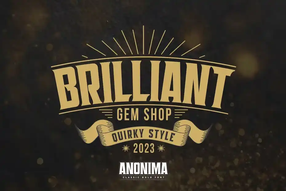 فونت انگلیسی کلاسیک ANONIMA - Classic Bold Serif Font - 15