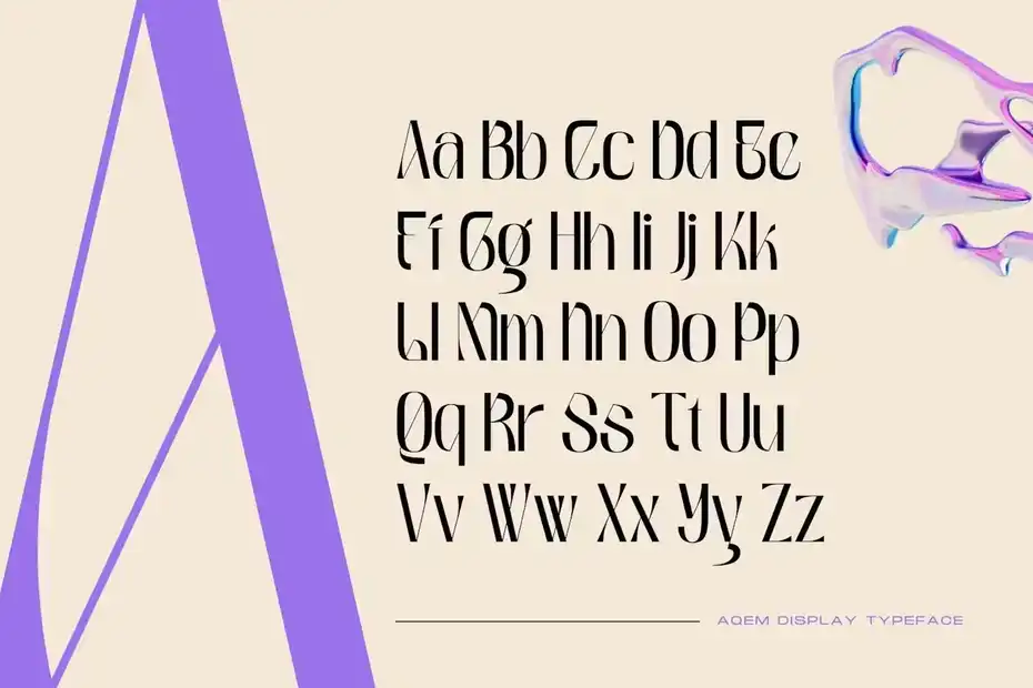 فونت انگلیسی لوگو Aqem - Logo Font - 13