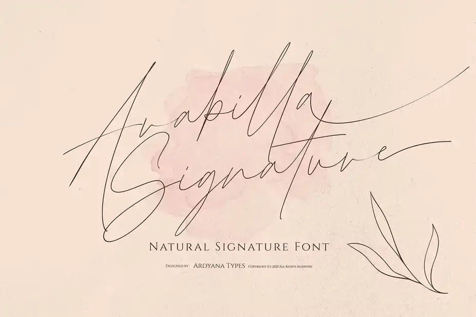 فونت انگلیسی به سبک امضا Arabilla Signature - 11