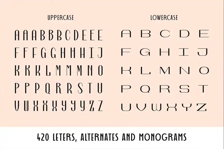 فونت انگلیسی Art Deco Monogram Font - 1