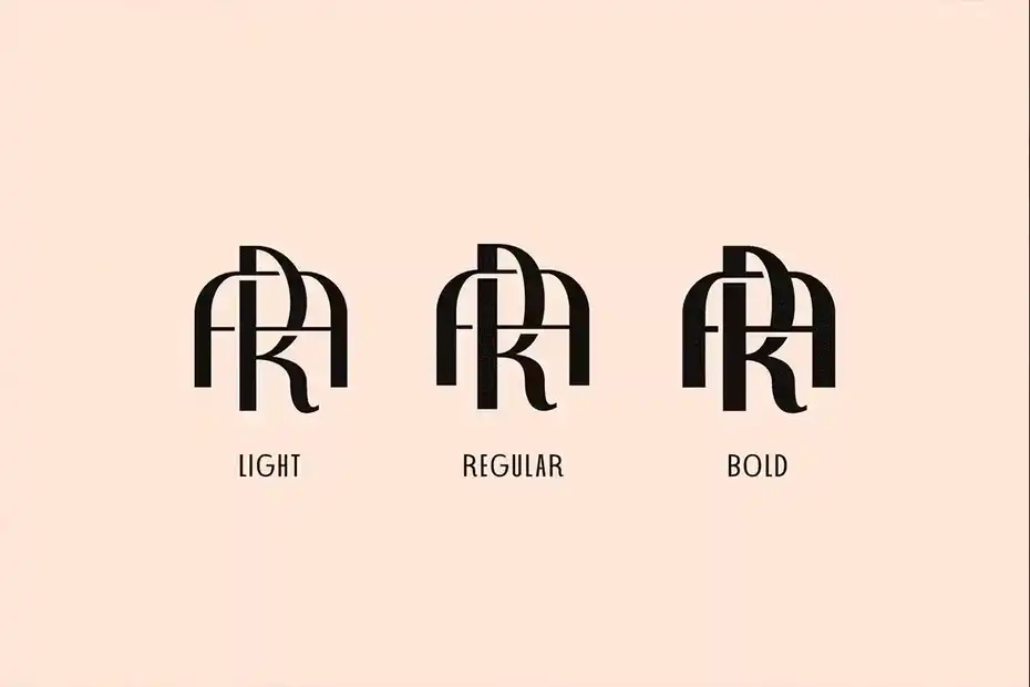 فونت انگلیسی Art Deco Monogram Font - 3