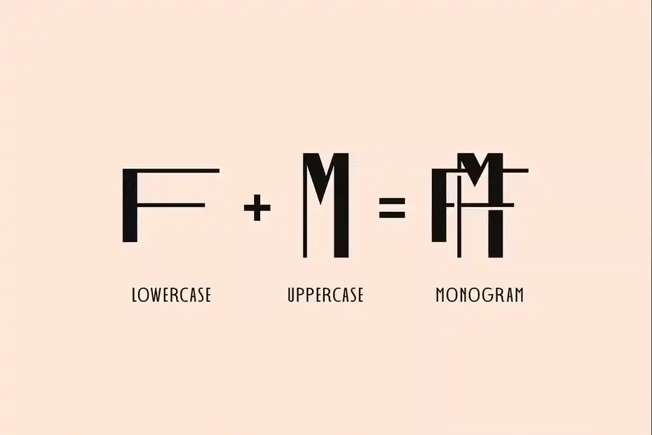 فونت انگلیسی Art Deco Monogram Font - 11