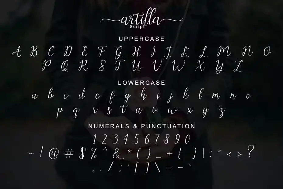 فونت انگلیسی دست نویس Artilla Script - 5