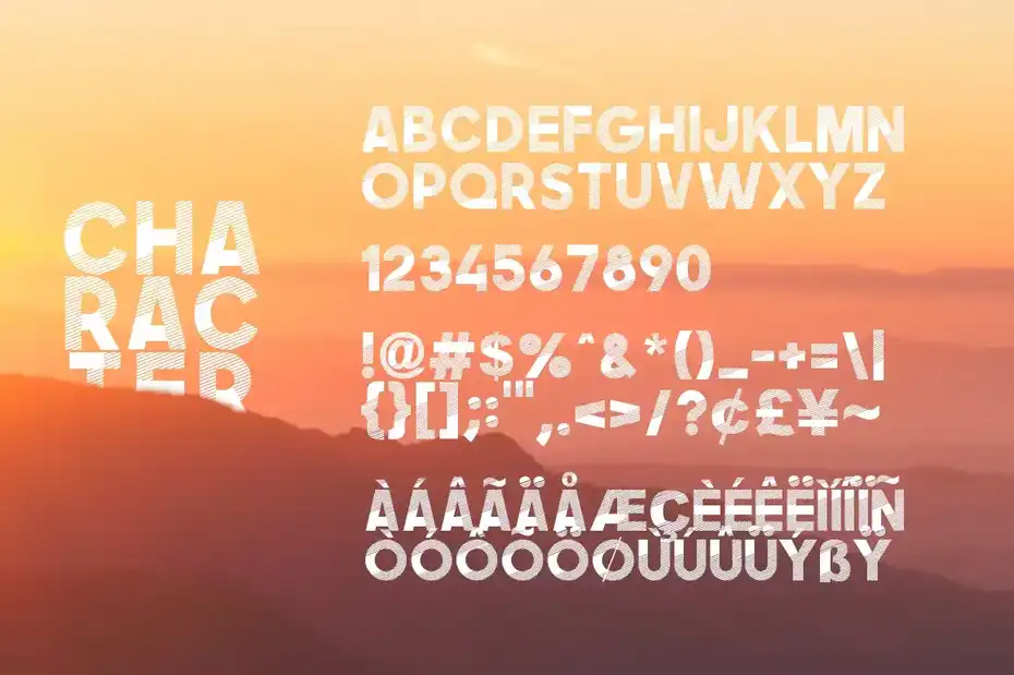 فونت انگلیسی گرافیکی Asans Layered Font - 3