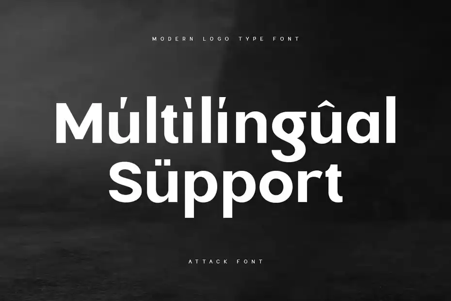 فونت انگلیسی لوگو Attack - Corporate Logo Font - 13