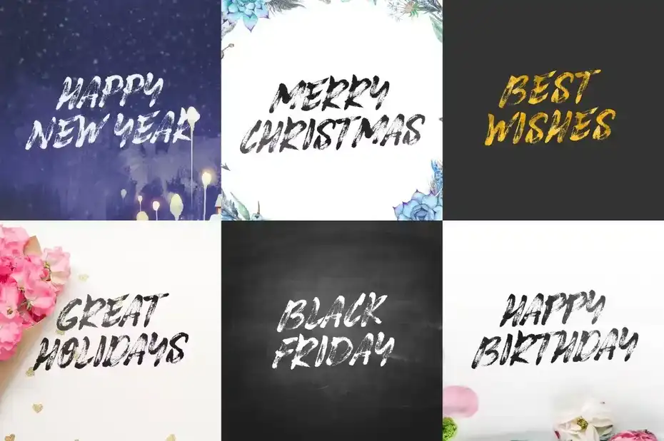 فونت انگلیسی دست نویس Awesome Typeface - 7