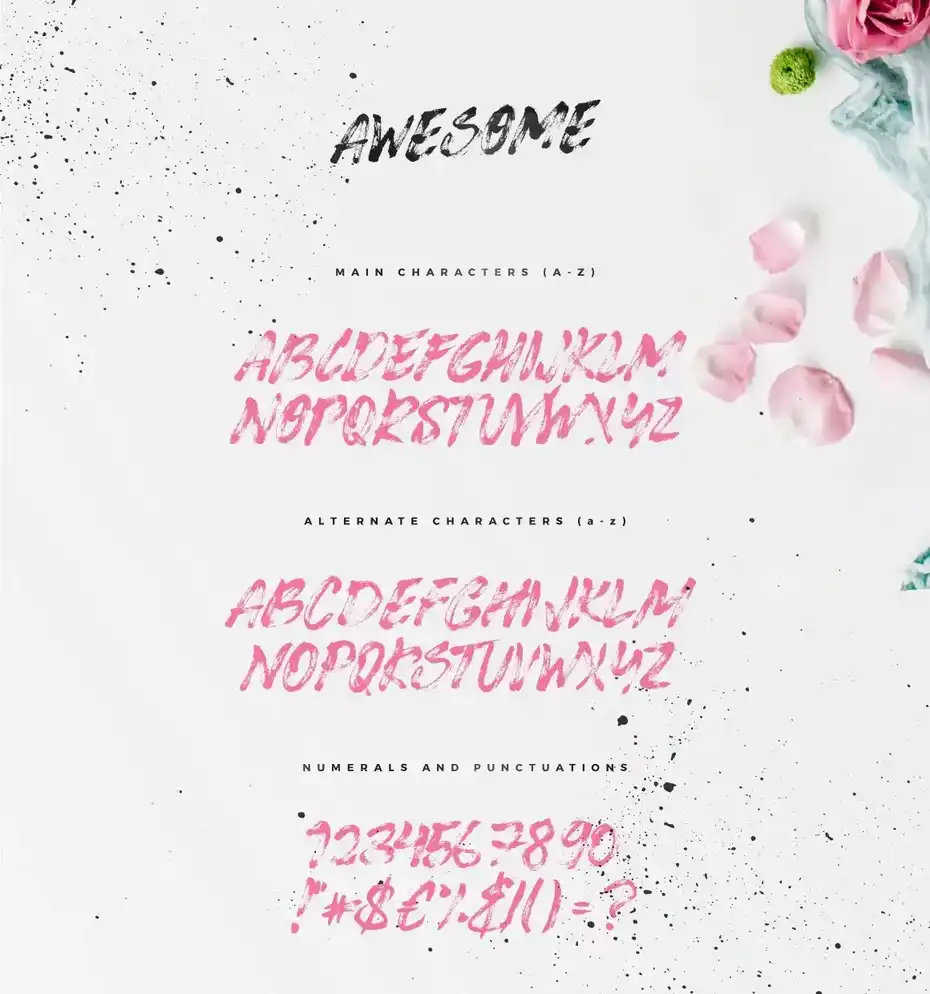 فونت انگلیسی دست نویس Awesome Typeface - 9