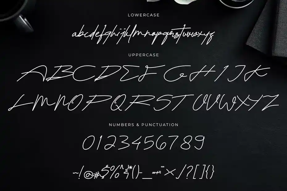 فونت انگلیسی به سبک امضا Balfontheim Signature - Monoline Signature Font - 1