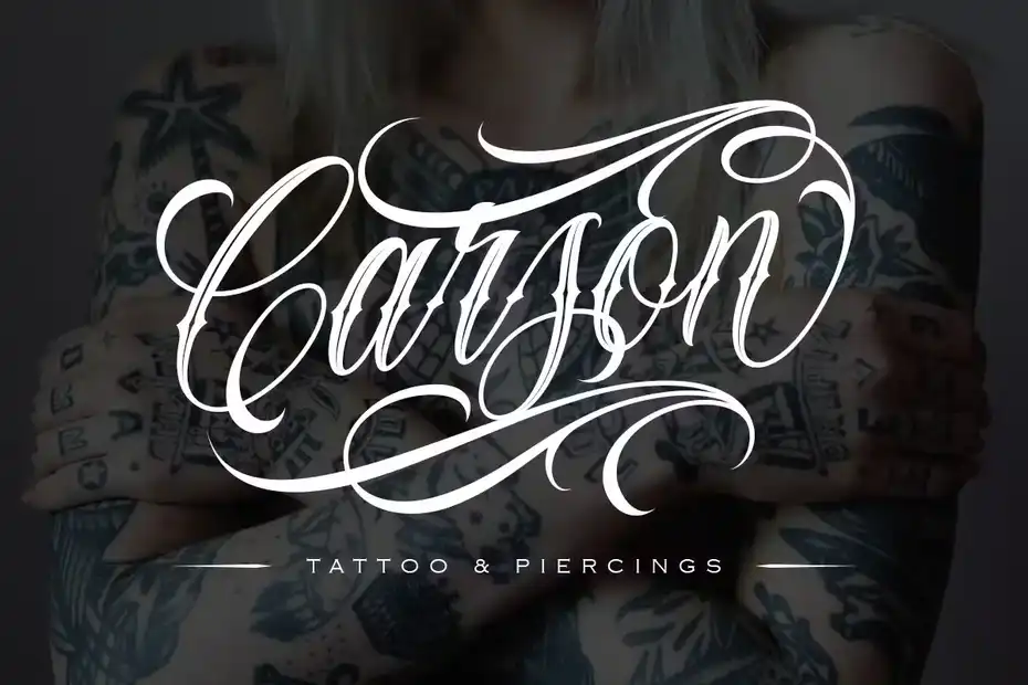 فونت انگلیسی تاتو Bandito Script | Tattoo font - 1