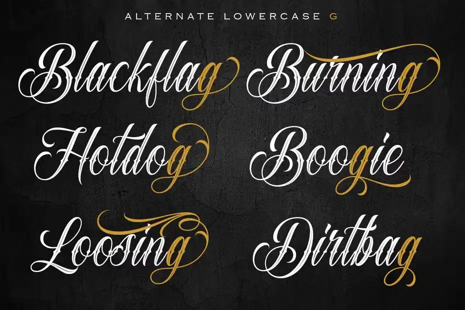 فونت انگلیسی تاتو Bandito Script | Tattoo font - 5