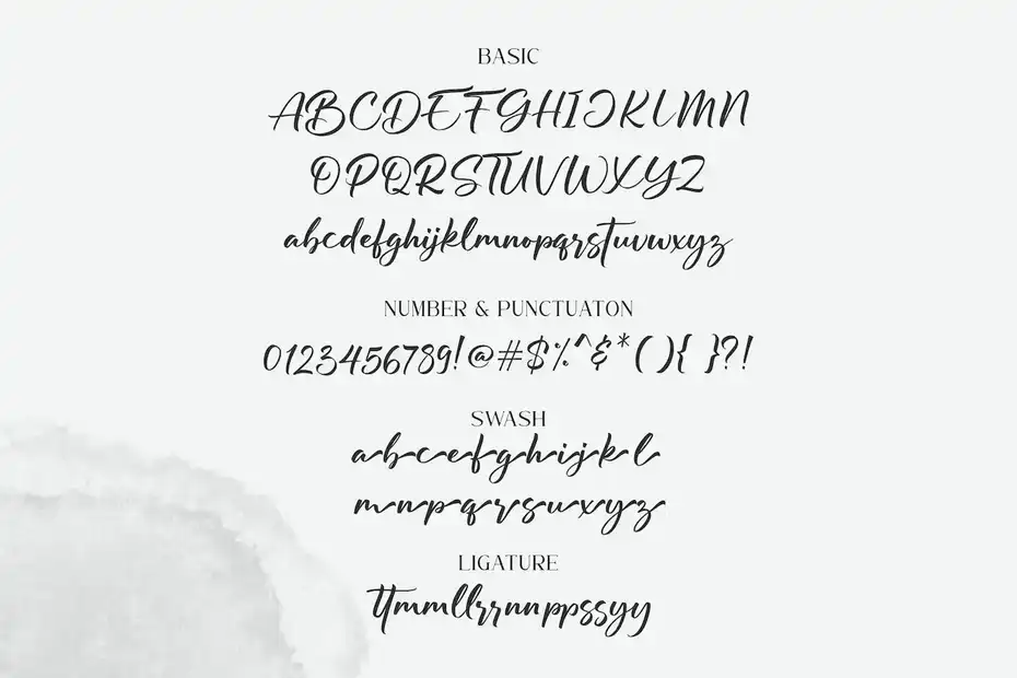 فونت انگلیسی دست نویس Berdiolla - Handwritten Font - 7