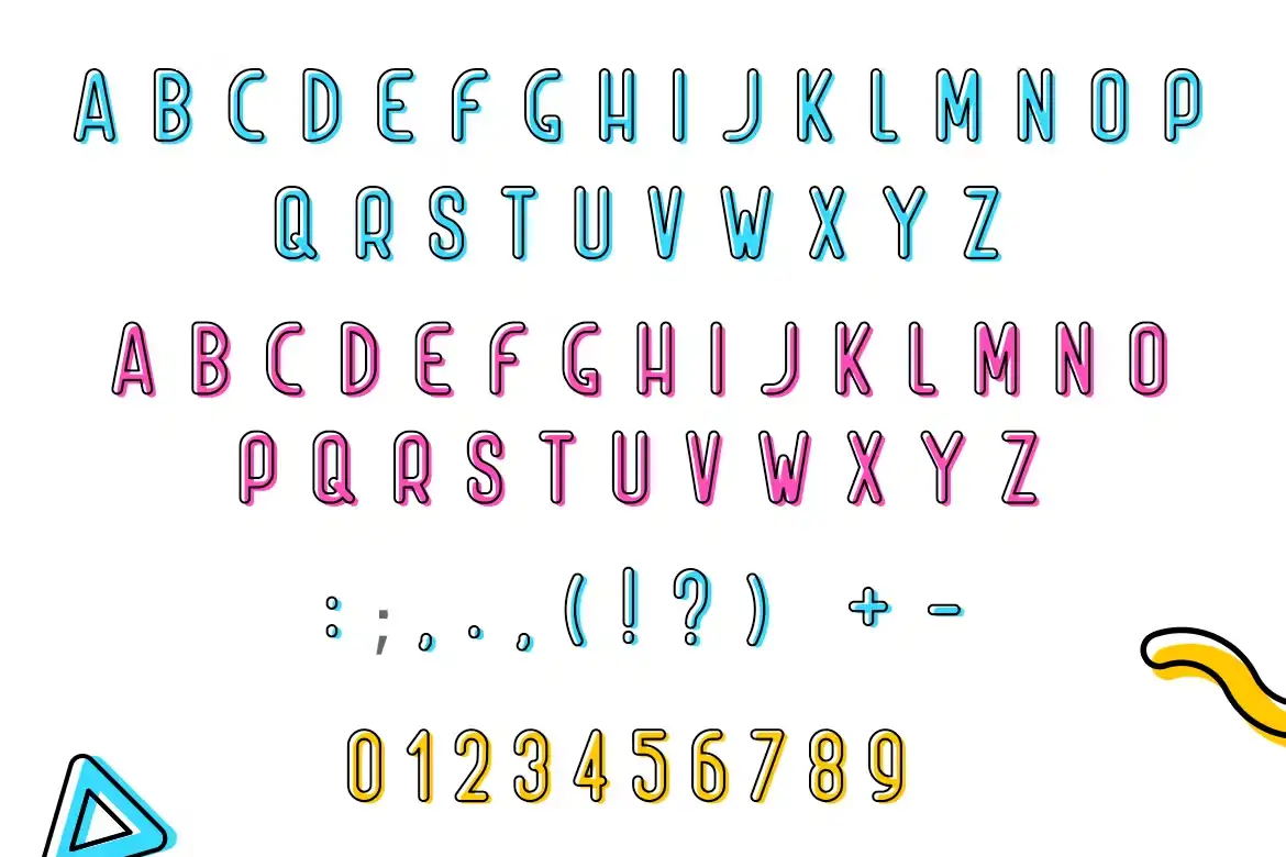 فونت انگلیسی طرح دار Betamin|colorful sans-serif font - 2