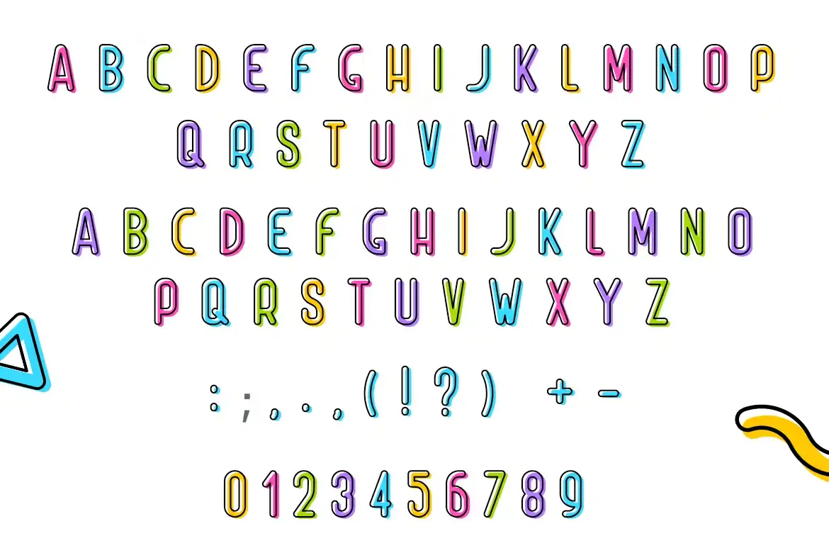 فونت انگلیسی طرح دار Betamin|colorful sans-serif font - 4