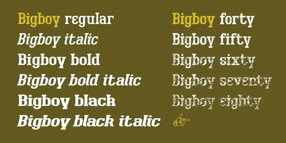 فونت انگلیسی کلاسیک Bigboy - 1