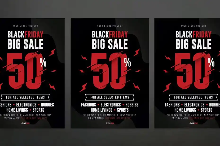 دانلود طرح لایه باز تراکت بلک فرایدی Black Friday 2 - 2 طرح لایه باز تراکت بلک فرایدی Black Friday 2 - 1