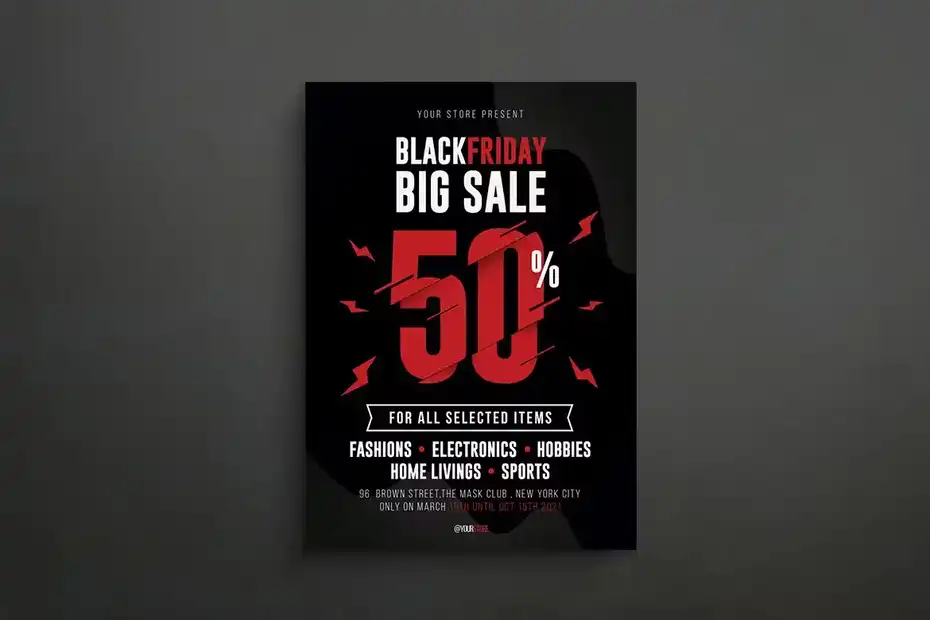 دانلود طرح لایه باز تراکت بلک فرایدی Black Friday 2 - 6 طرح لایه باز تراکت بلک فرایدی Black Friday 2 - 5