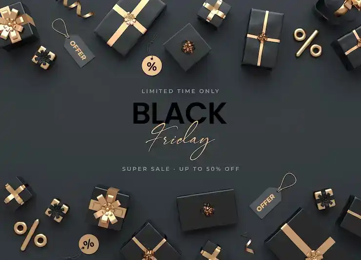 طرح لایه باز تراکت بلک فرایدی Black friday elegant flyer template - 1