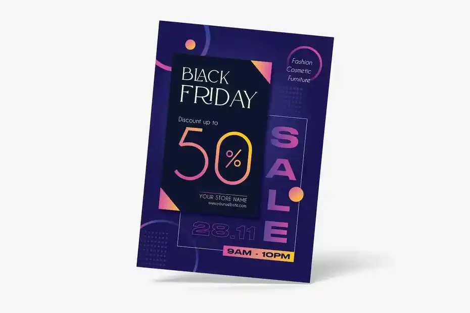 طرح لایه باز تراکت بلک فرایدی Black Friday Flyer 6 - 1