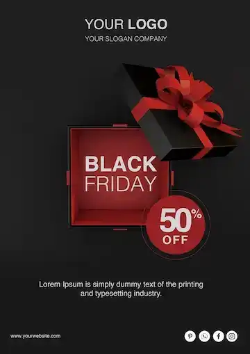 دانلود طرح لایه باز تراکت بلک فرایدی Black friday flyer sale template - 2 طرح لایه باز تراکت بلک فرایدی Black friday flyer sale template - 1