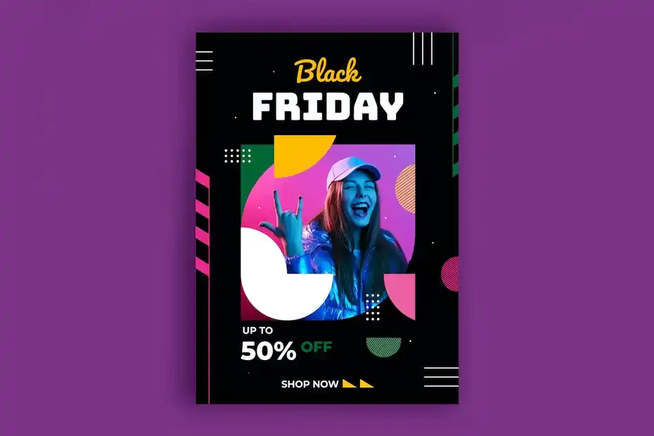 طرح لایه باز پوستر بلک فرایدی Black Friday Poster - 1