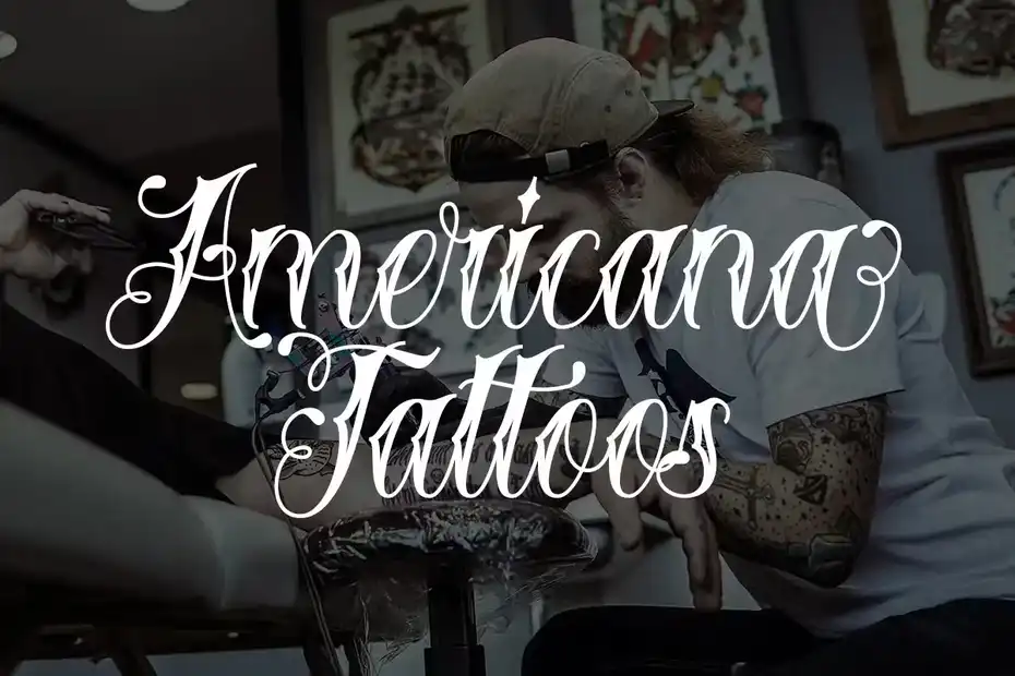 فونت انگلیسی تاتو Blessed | Traditional Tattoo Fonts - 15