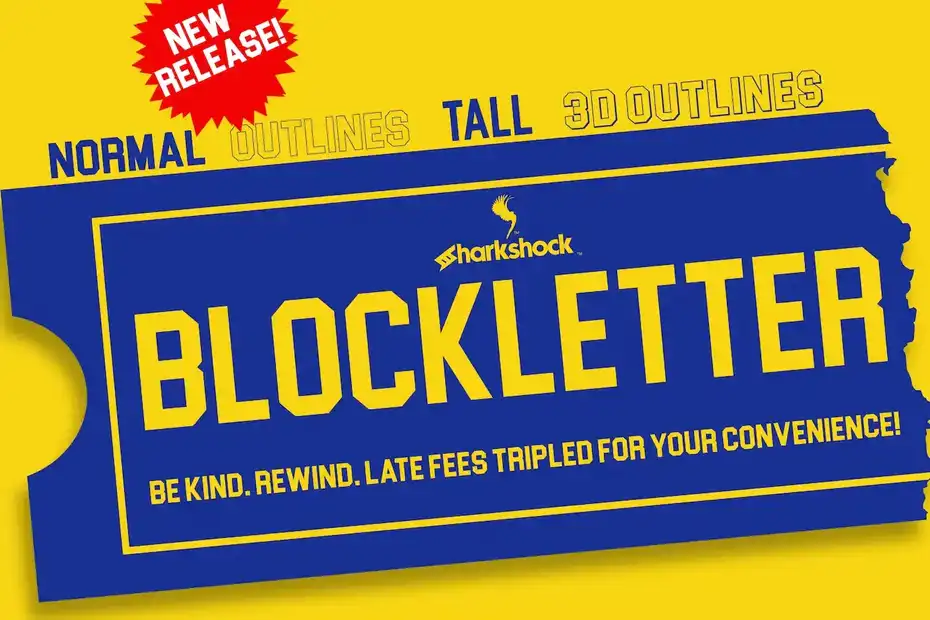 فونت انگلیسی ساده Blockletter - 1