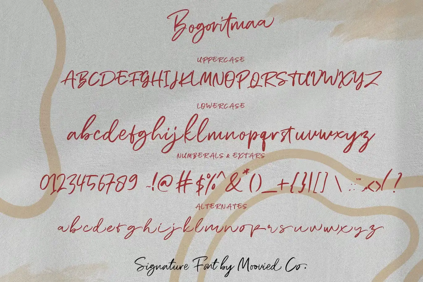 فونت انگلیسی به سبک امضا Bogoritmaa Signature - 2