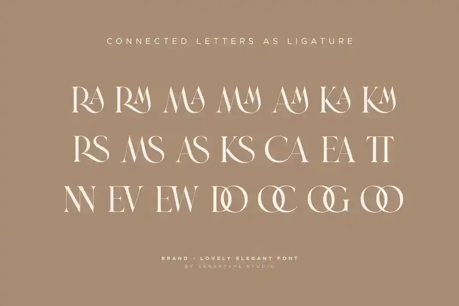 فونت انگلیسی گرافیکی Brand - Lovely Elegant Font - 17