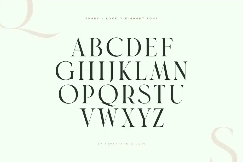 فونت انگلیسی گرافیکی Brand - Lovely Elegant Font - 3