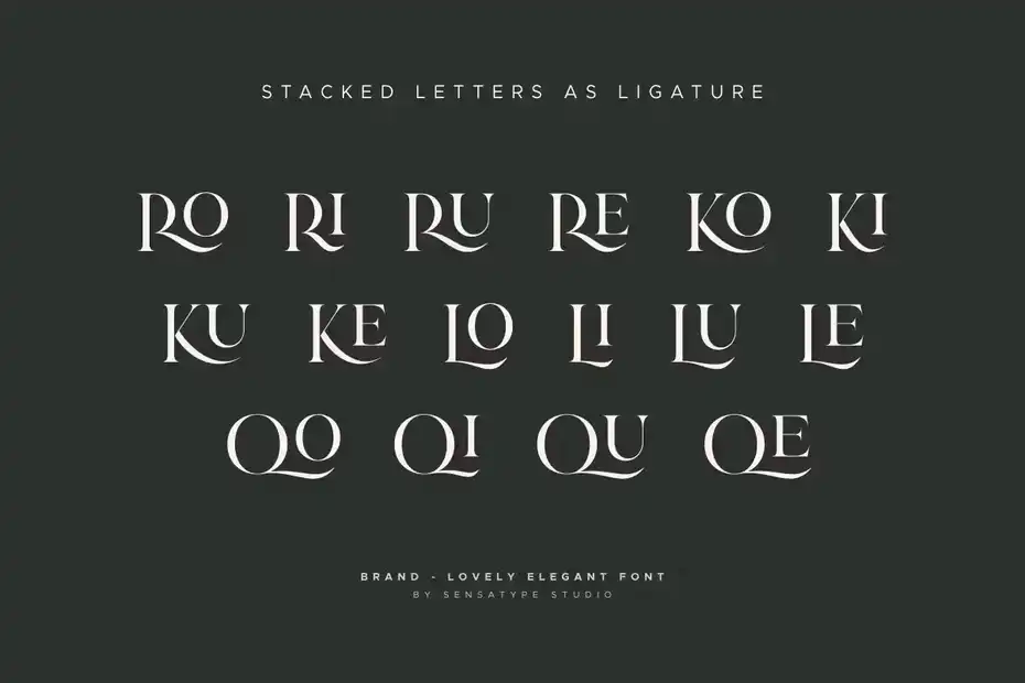 فونت انگلیسی گرافیکی Brand - Lovely Elegant Font - 7