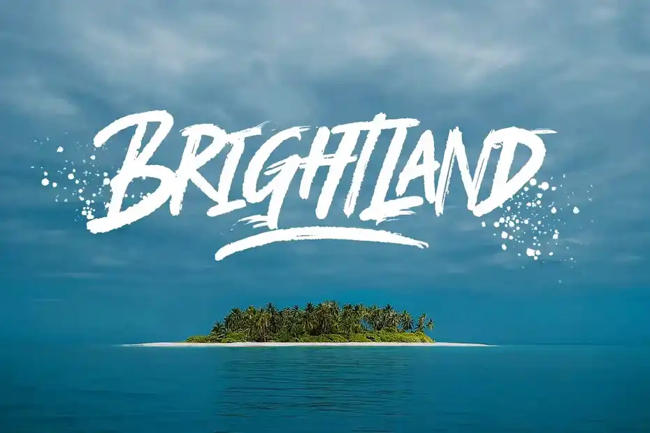 فونت انگلیسی دست نویس Brightland Brush Font - 9