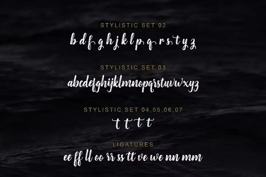 فونت انگلیسی دست نویس Brighton Script - 7