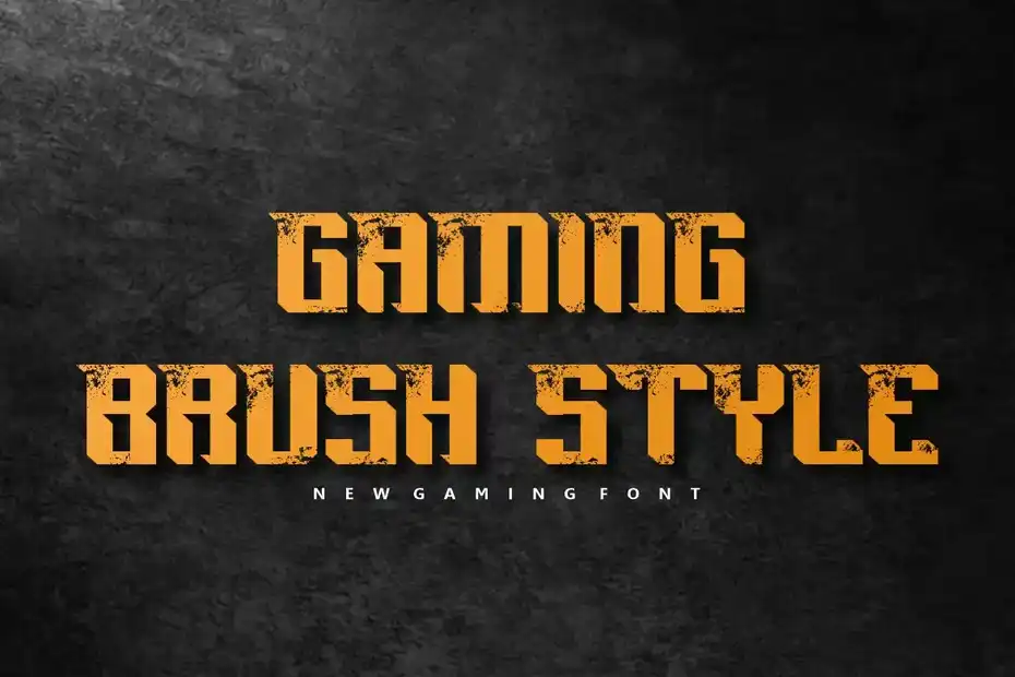 فونت انگلیسی گیمینگ Brush Gaming Font - 1