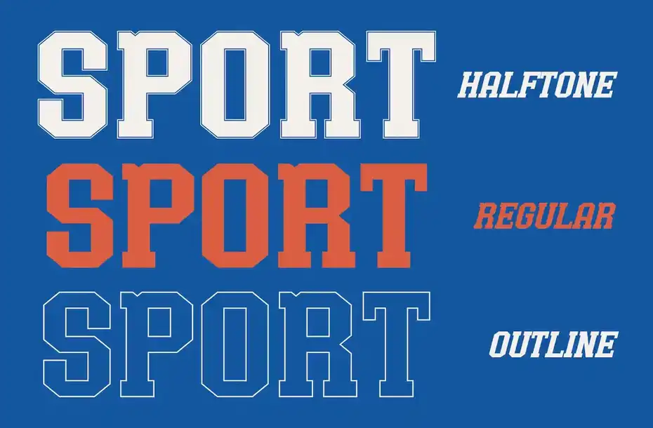 فونت انگلیسی کلاسیک Bullsy College - A Classic Sport Font - 7