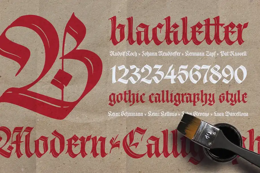 فونت انگلیسی گرافیکی Cal Fraktur Brush - 1