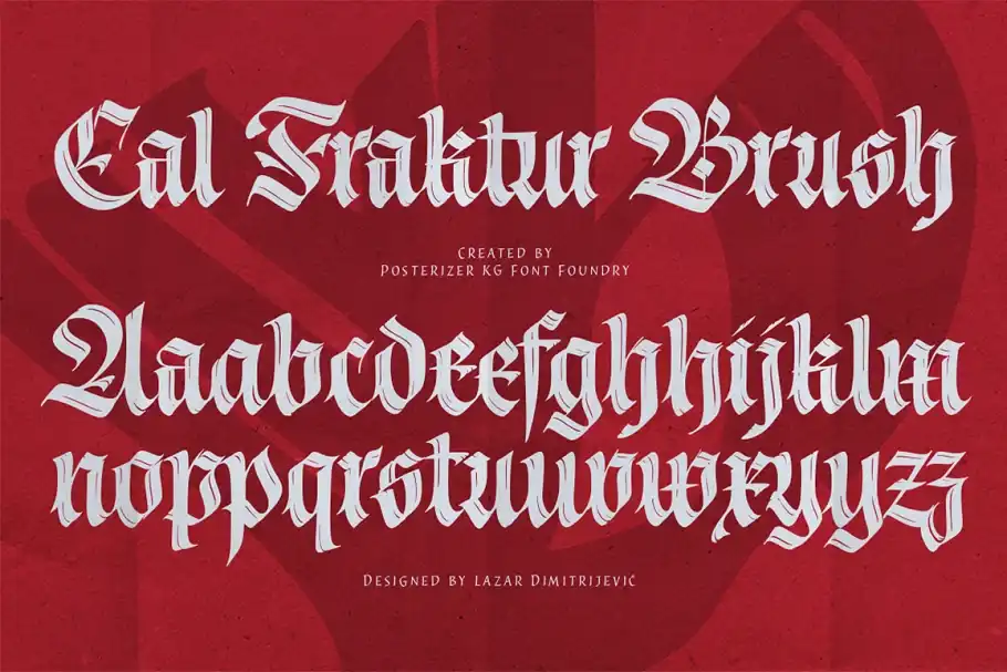 فونت انگلیسی گرافیکی Cal Fraktur Brush - 3