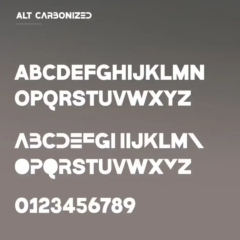 فونت انگلیسی لوگو Carbonized - 1