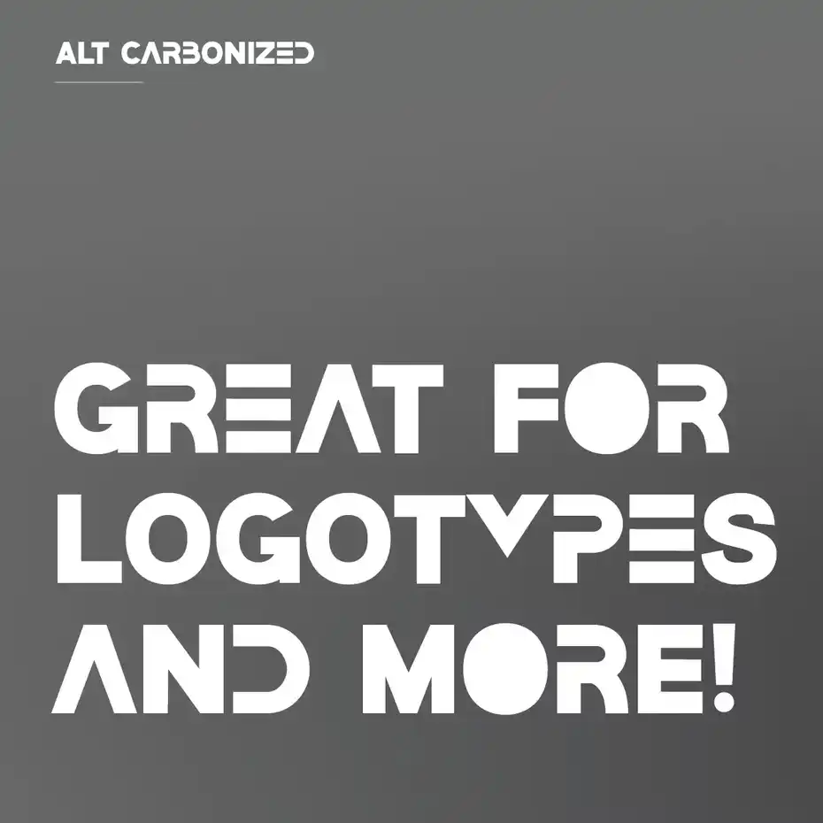 فونت انگلیسی لوگو Carbonized - 3