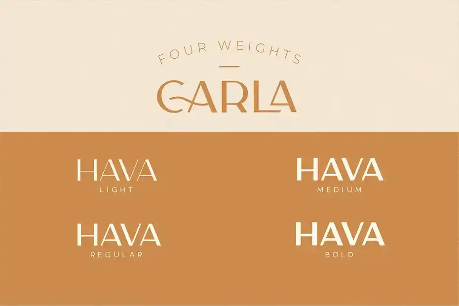 فونت انگلیسی مدرن Carla Sans - Elegant Typeface - 1