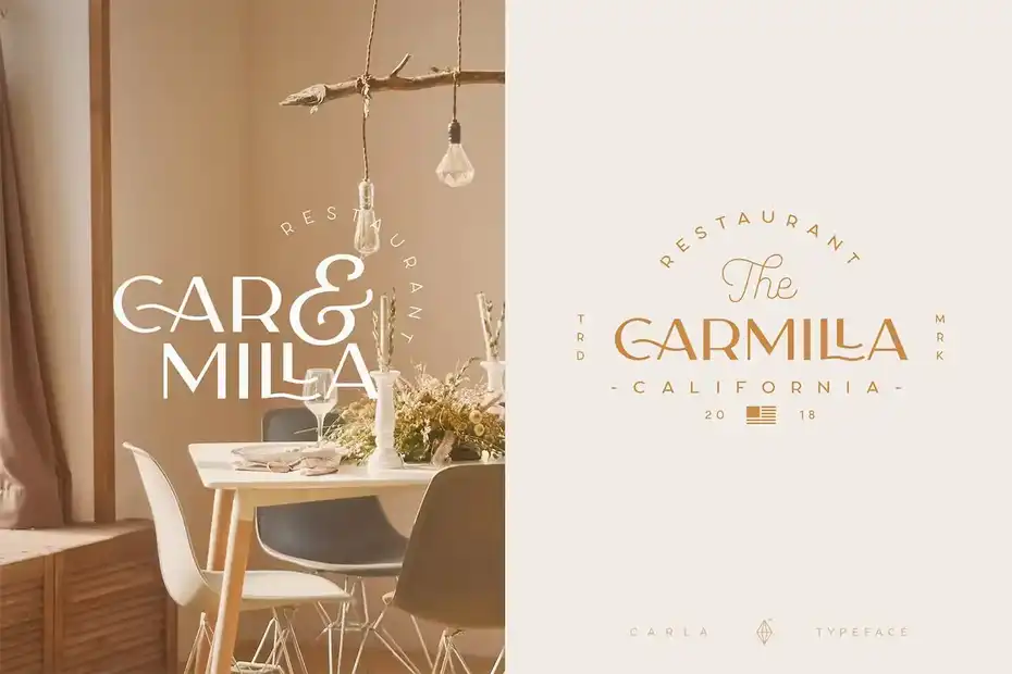 فونت انگلیسی مدرن Carla Sans - Elegant Typeface - 3