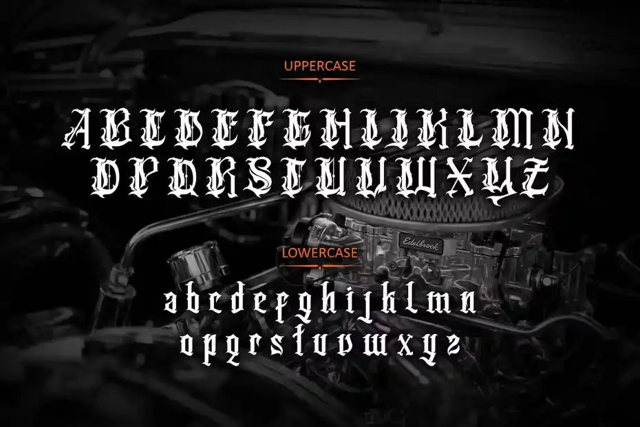 فونت انگلیسی تاتو Cassandra - Tattoo Blackletter - 10