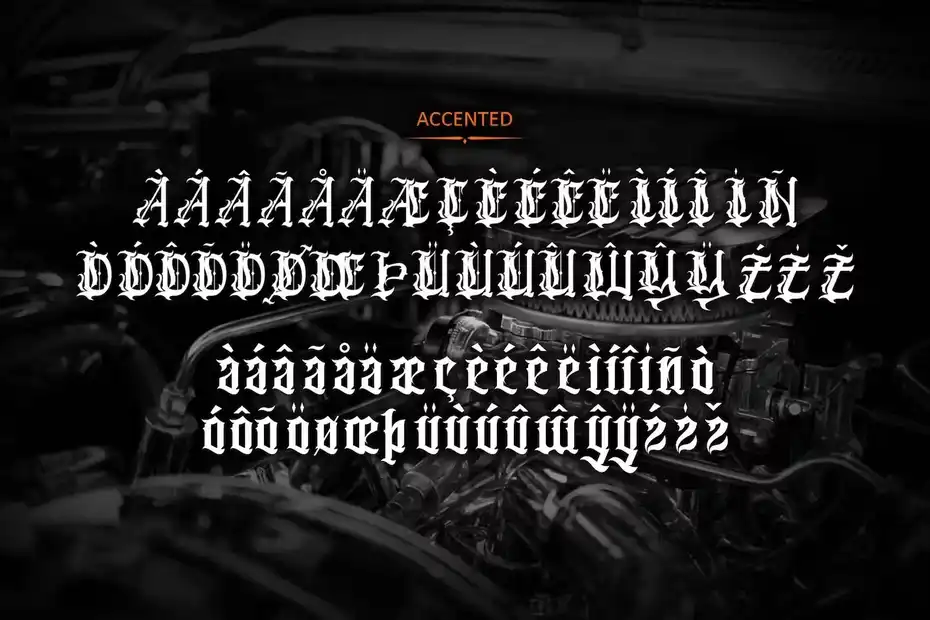 فونت انگلیسی تاتو Cassandra - Tattoo Blackletter - 12