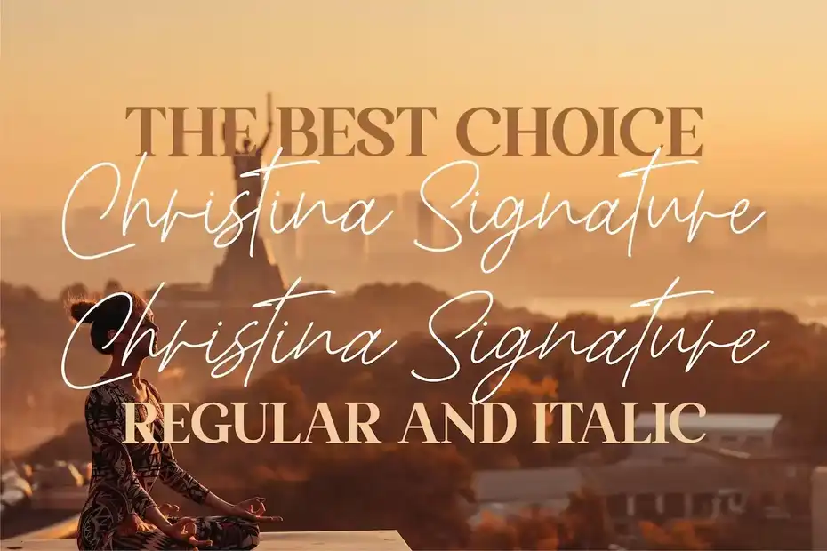 فونت انگلیسی به سبک امضا Christina Signature Signature - 5
